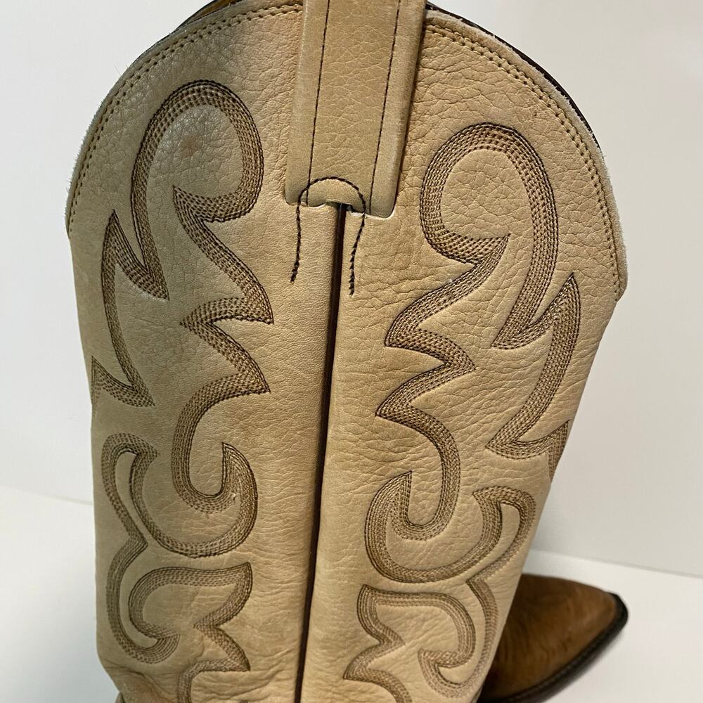 Nocona Women's Western Boots Size 6 Leather Brown Tan Embroidered Rodeo Horse - Picture 8 of 9